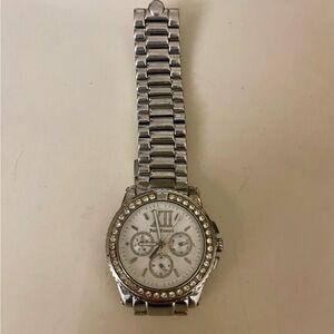 Juicy Couture Silver Watch with Crystal Accents